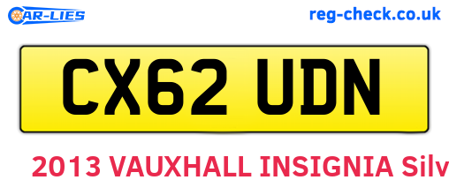 CX62UDN are the vehicle registration plates.