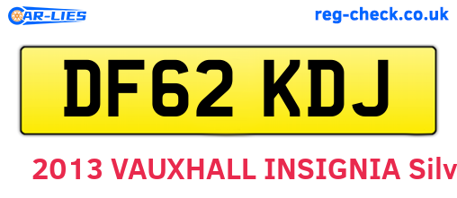 DF62KDJ are the vehicle registration plates.