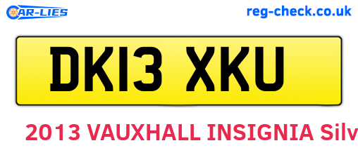 DK13XKU are the vehicle registration plates.