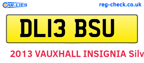 DL13BSU are the vehicle registration plates.
