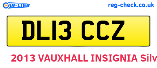 DL13CCZ are the vehicle registration plates.