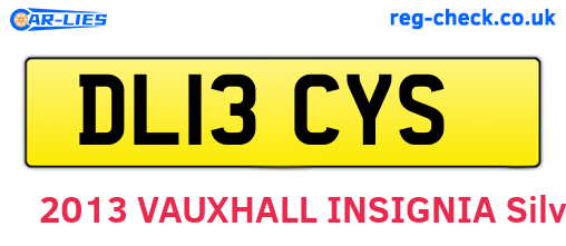 DL13CYS are the vehicle registration plates.