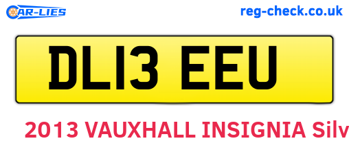 DL13EEU are the vehicle registration plates.