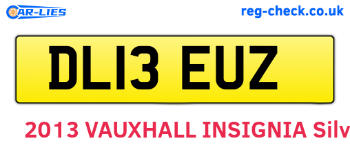 DL13EUZ are the vehicle registration plates.