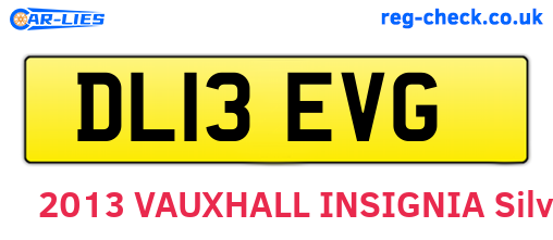 DL13EVG are the vehicle registration plates.
