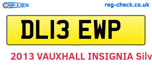 DL13EWP are the vehicle registration plates.