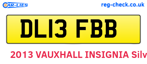 DL13FBB are the vehicle registration plates.