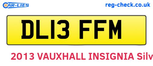 DL13FFM are the vehicle registration plates.