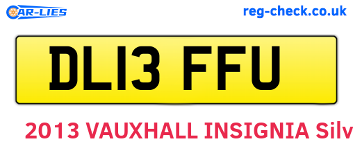 DL13FFU are the vehicle registration plates.