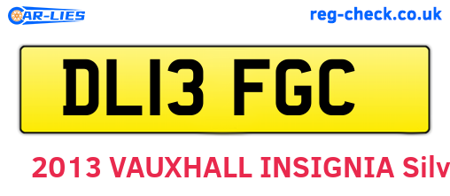 DL13FGC are the vehicle registration plates.