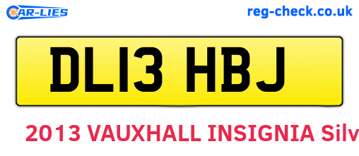DL13HBJ are the vehicle registration plates.