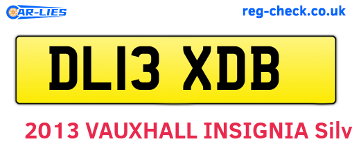DL13XDB are the vehicle registration plates.
