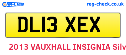 DL13XEX are the vehicle registration plates.