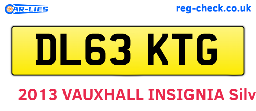 DL63KTG are the vehicle registration plates.