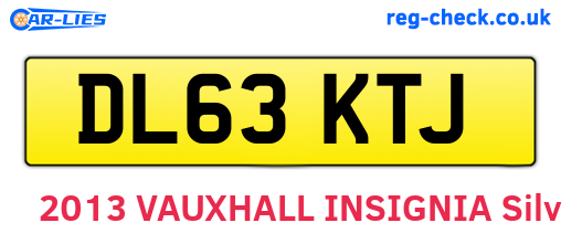 DL63KTJ are the vehicle registration plates.