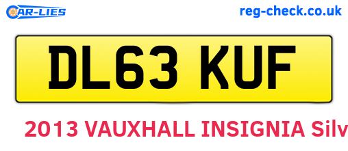 DL63KUF are the vehicle registration plates.