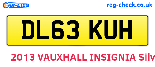 DL63KUH are the vehicle registration plates.