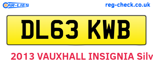 DL63KWB are the vehicle registration plates.