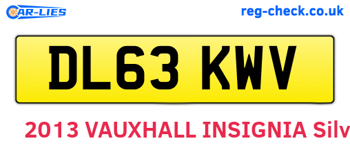 DL63KWV are the vehicle registration plates.