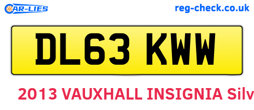 DL63KWW are the vehicle registration plates.