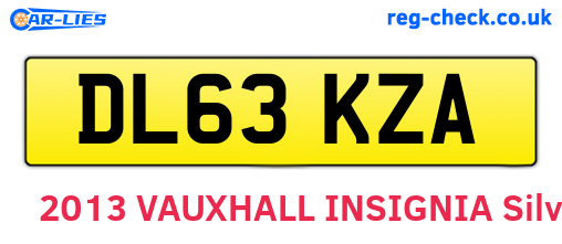 DL63KZA are the vehicle registration plates.