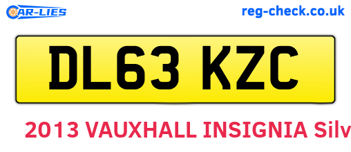 DL63KZC are the vehicle registration plates.