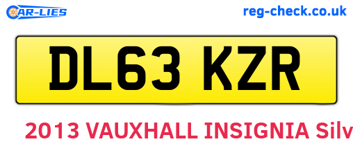 DL63KZR are the vehicle registration plates.