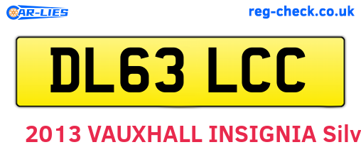 DL63LCC are the vehicle registration plates.