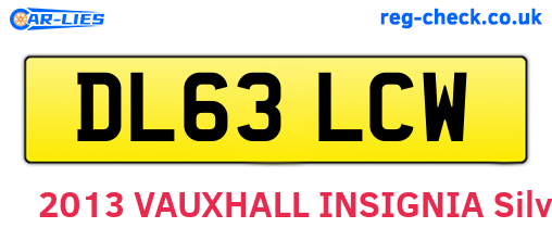 DL63LCW are the vehicle registration plates.