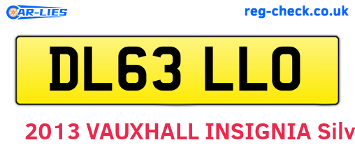 DL63LLO are the vehicle registration plates.