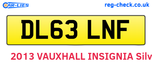 DL63LNF are the vehicle registration plates.
