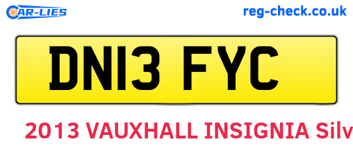 DN13FYC are the vehicle registration plates.
