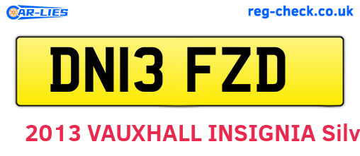 DN13FZD are the vehicle registration plates.