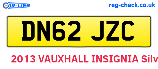 DN62JZC are the vehicle registration plates.
