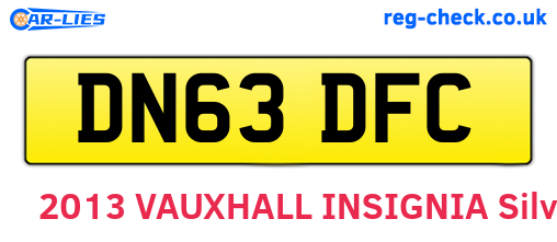 DN63DFC are the vehicle registration plates.