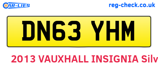 DN63YHM are the vehicle registration plates.