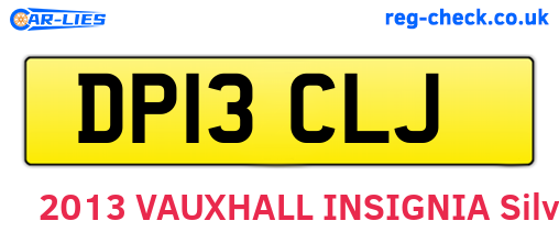 DP13CLJ are the vehicle registration plates.