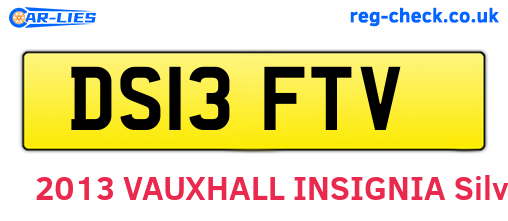 DS13FTV are the vehicle registration plates.