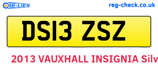 DS13ZSZ are the vehicle registration plates.