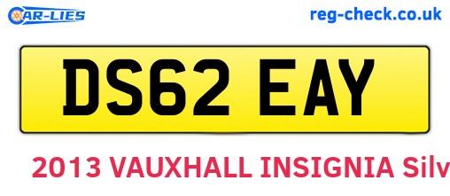 DS62EAY are the vehicle registration plates.