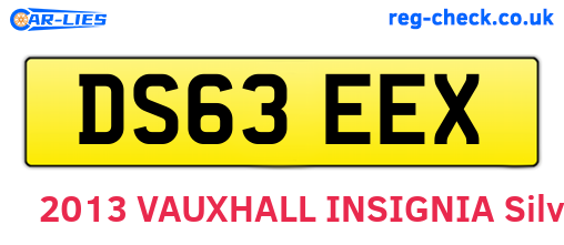 DS63EEX are the vehicle registration plates.