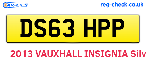 DS63HPP are the vehicle registration plates.