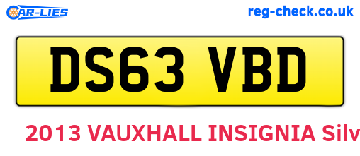 DS63VBD are the vehicle registration plates.