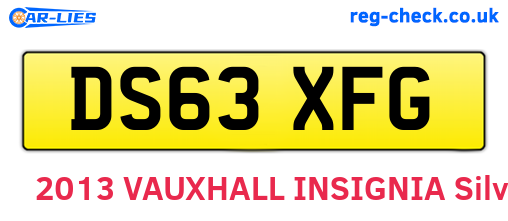 DS63XFG are the vehicle registration plates.