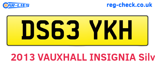 DS63YKH are the vehicle registration plates.