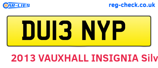 DU13NYP are the vehicle registration plates.