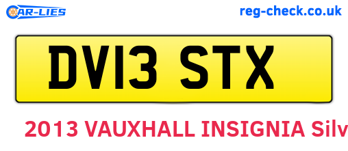 DV13STX are the vehicle registration plates.