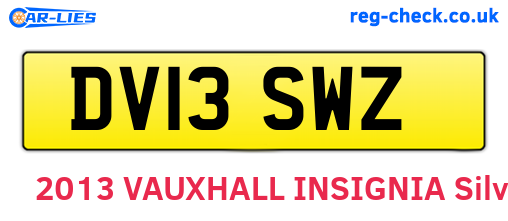 DV13SWZ are the vehicle registration plates.