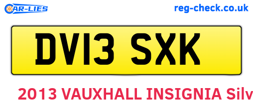 DV13SXK are the vehicle registration plates.