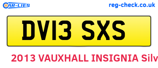 DV13SXS are the vehicle registration plates.